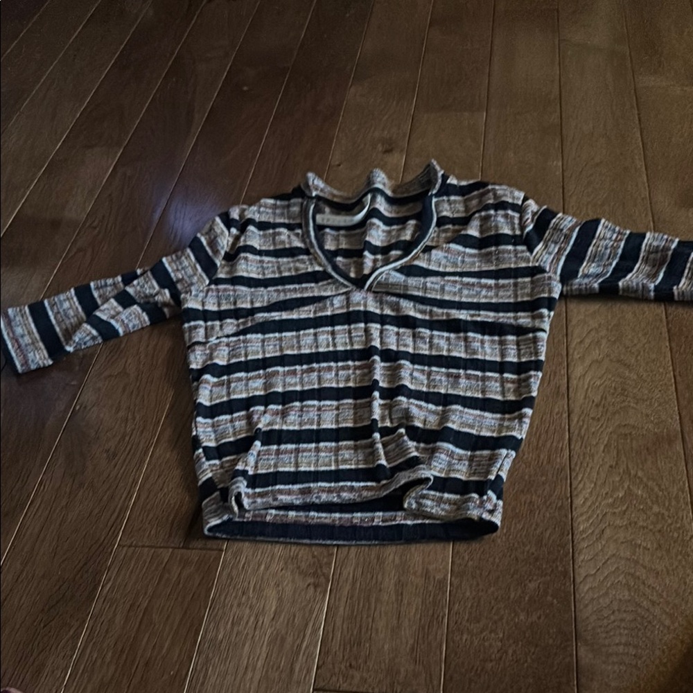Striped V-Neck Sweater